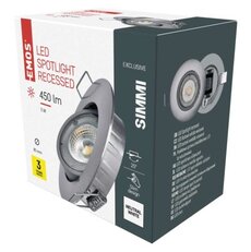LED reflektor Exclusive stříbrný, kruh 5W neutr. b.