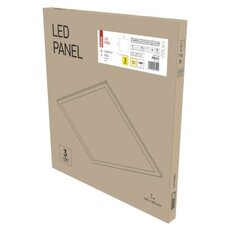 LED panel 60×60, čtvercový zapuštěný bílý, 40W teplá bílá UGR, nouzový