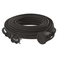 Venkovní prodlužovací kabel 20 m / 1 zásuvka / černý / pryž-neopren / 250 V / 1,5 mm2