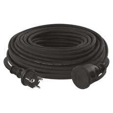 Venkovní prodlužovací kabel 30 m / 1 zásuvka / černý / pryž-neopren / 250 V / 1,5 mm2