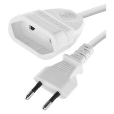 Dvoužilový plovoucí kabel 3 m / 1 zásuvka / bílá / PVC / 0,75 mm2