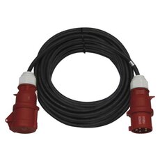 3fázový venkovní prodlužovací kabel 25 m / 1 zásuvka / černý / pryž / 400 V / 2,5 mm2
