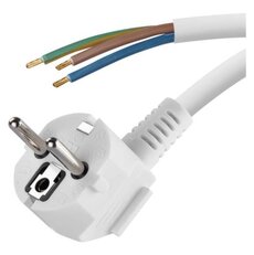 Flexošňůra PVC 3× 1,0 mm2, 2 m, bílá