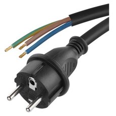 Flexo gumová šňůra 3×1,5 mm2, 5 m, černá