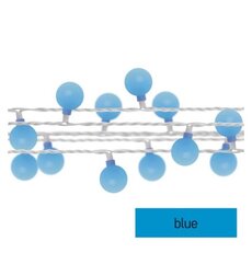 LED světelný třešňový řetěz - kuličky 2,5 cm, 4 m, vnitřní i venkovní, modrý, časovač