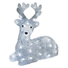 LED vánoční sob, 27 cm, vnitřní i venkovní, studená bílá, časovač