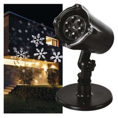 Dekorativní projektor LED - sněhové vločky, vnitřní i venkovní, studená bílá