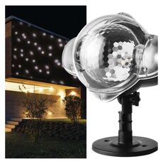 Dekorativní projektor LED - padající sněhové vločky, vnitřní i venkovní, bílý
