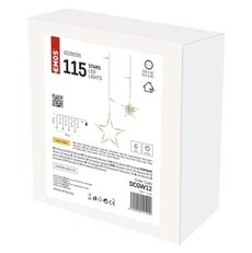 LED vianočný záves – hviezdy, 185x105 cm, vnútorný, teplá biela