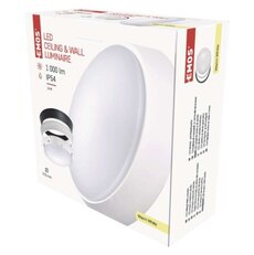 LED stropní svítidlo, kruhové černé/bílé 14W teplá bílá