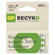 Nabíjacia batéria GP ReCyko 650 mAh (AAA) 4 ks