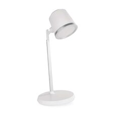LED stolná lampa ABBIE, dobíjacia, biela