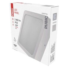 LED prisadené svietidlo RUBIC, štvorcové, biele, 24W, neutrálna biela