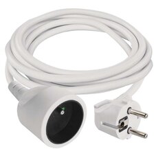 Prodlužovací kabel 3 m / 1 zásuvka / bílá / PVC / 1 mm2