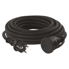 Venkovní prodlužovací kabel 10 m / 1 zásuvka / černý / pryž-neopren / 250 V / 1,5 mm2