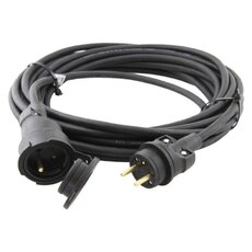 Venkovní prodlužovací kabel 30 m / 1 zásuvka / černá / guma / 250 V / 1,5 mm2
