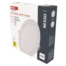 LED vstavané svietidlo NEXXO, kruhové, biely, 18W, neutrálna biela