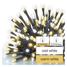 Standardní LED spojovací vánoční řetěz blikající, 10 m, venkovní, teplá/studená bílá