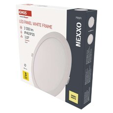 LED vstavané svietidlo NEXXO, kruhové, biely, 24W, teplá biela