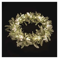 LED dekorácia - veniec z jmelí, 3x AA, teplá bílá, časovač