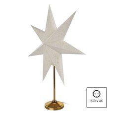 Papírová hvězda LED se zlatým stojanem, 45 cm, interiér