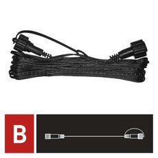 Prodlužovací kabel pro připojení řetězů Standardní černý, 10 m, venkovní i vnitřní