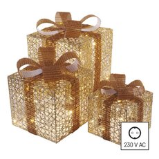 LED dárky, 3 velikosti, vnitřní, teplá bílá