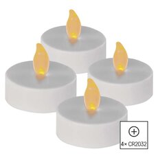 LED dekorácia – 4x čajová sviečka maxi, 4x CR2032, vnútorná, vintage