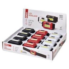 Čelovka COB LED P3538, 110 lm, 3× AAA, 12 ks