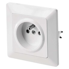 Jednoduchá zásuvka, bílá
