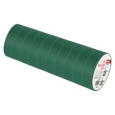 Izolační páska z PVC 15 mm / 10 m zelená