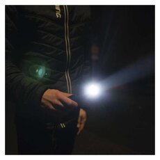 Ruční kovová svítilna LED, 500 lm, 4× AAA, ostření