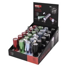 Ruční kovová svítilna LED P3848A, 50 lm, 3× AAA, 24 ks