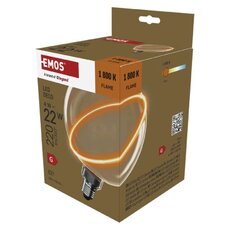 LED žiarovka DECO G130SRA / E27 / 4 W (22 W) / 220 lm / flame