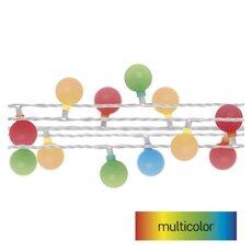 LED světelný třešňový řetěz - koule 2,5 cm, 4 m, vnitřní a venkovní, vícebarevný, časovač