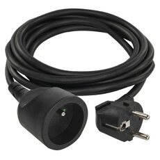 Predlžovací kábel 3 m / 1 zásuvka / čierny / PVC / 1,5 mm2