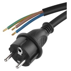 Flexo gumová šňůra 3×1,5 mm2, 5 m, černá