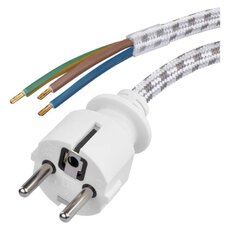 Flexo šňůra opletená 3× 0,75 mm2 pro železo, 2,4 m
