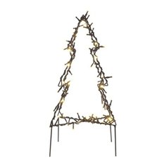 LED vánoční stromek kovový, 50 cm, vnitřní i venkovní, teplá bílá
