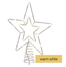 Standardní vánoční konektor LED. Hvězda, 28,5 cm, vnitřní i venkovní, teplá bílá