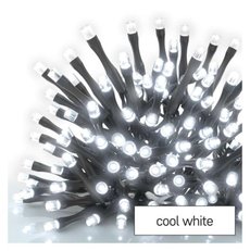 Standardní spojovací vánoční řetěz LED, 10 m, vnitřní i venkovní, studená bílá