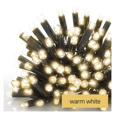 Profi LED spojovací řetěz černý, 10 m, venkovní i vnitřní, teplá bílá, časovač