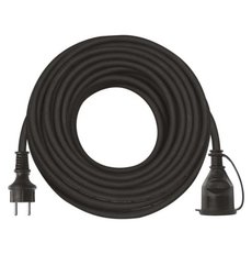 Venkovní prodlužovací kabel 20 m / 1 zásuvka / černý / pryž-neopren / 250 V / 1,5 mm2