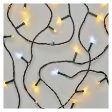 Vánoční blikající řetěz LED, 8 m, vnitřní i venkovní, teplá/studená bílá, časovač