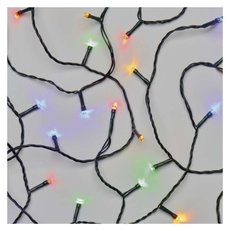 Vánoční řetěz LED, 4 m, vnitřní i venkovní, vícebarevný, časovač