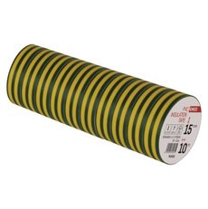Izolační páska z PVC 15 mm / 10 m zelenožlutá