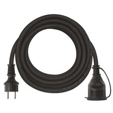 Venkovní prodlužovací kabel 5 m / 1 zásuvka / černý / pryž-neopren / 250 V / 1,5 mm2