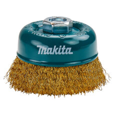 Kartáče z ocelového drátu, vertikální - vlnité - mosazné - vnitřní závity M14 Makita D-39780