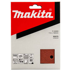 Brusný papír 114 x 102 mm (suchý zip, 6 otvorů) Makita P-33093