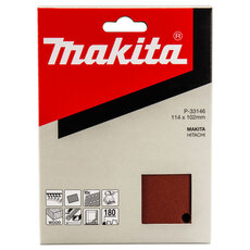 Brusný papír 114 x 102 mm (suchý zip, 6 otvorů) Makita P-33146